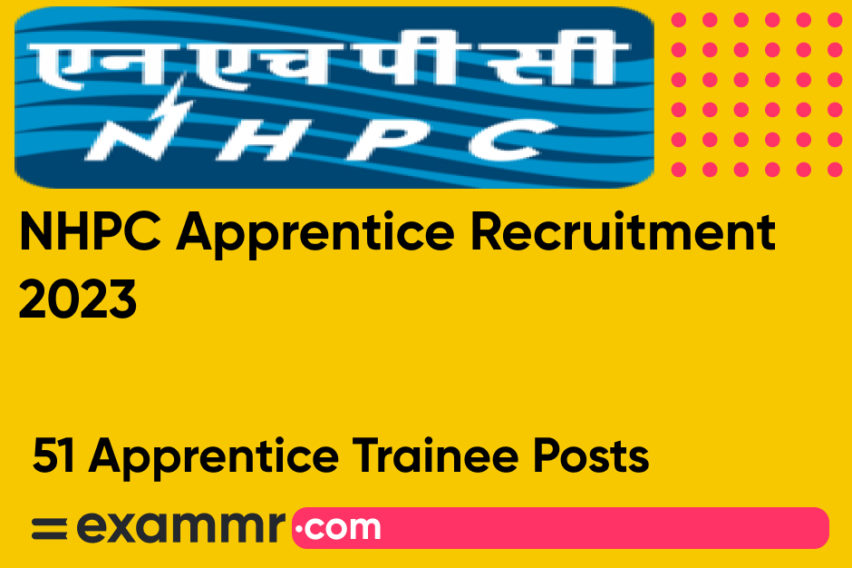 NHPC Apprentice Recruitment 2023: Notification Out for 51 Apprentice Trainee Posts